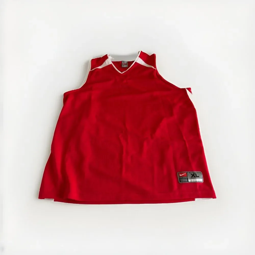 Vtg Team Nike Men’s Size Xl Red Sleeveless Basketball Jersey